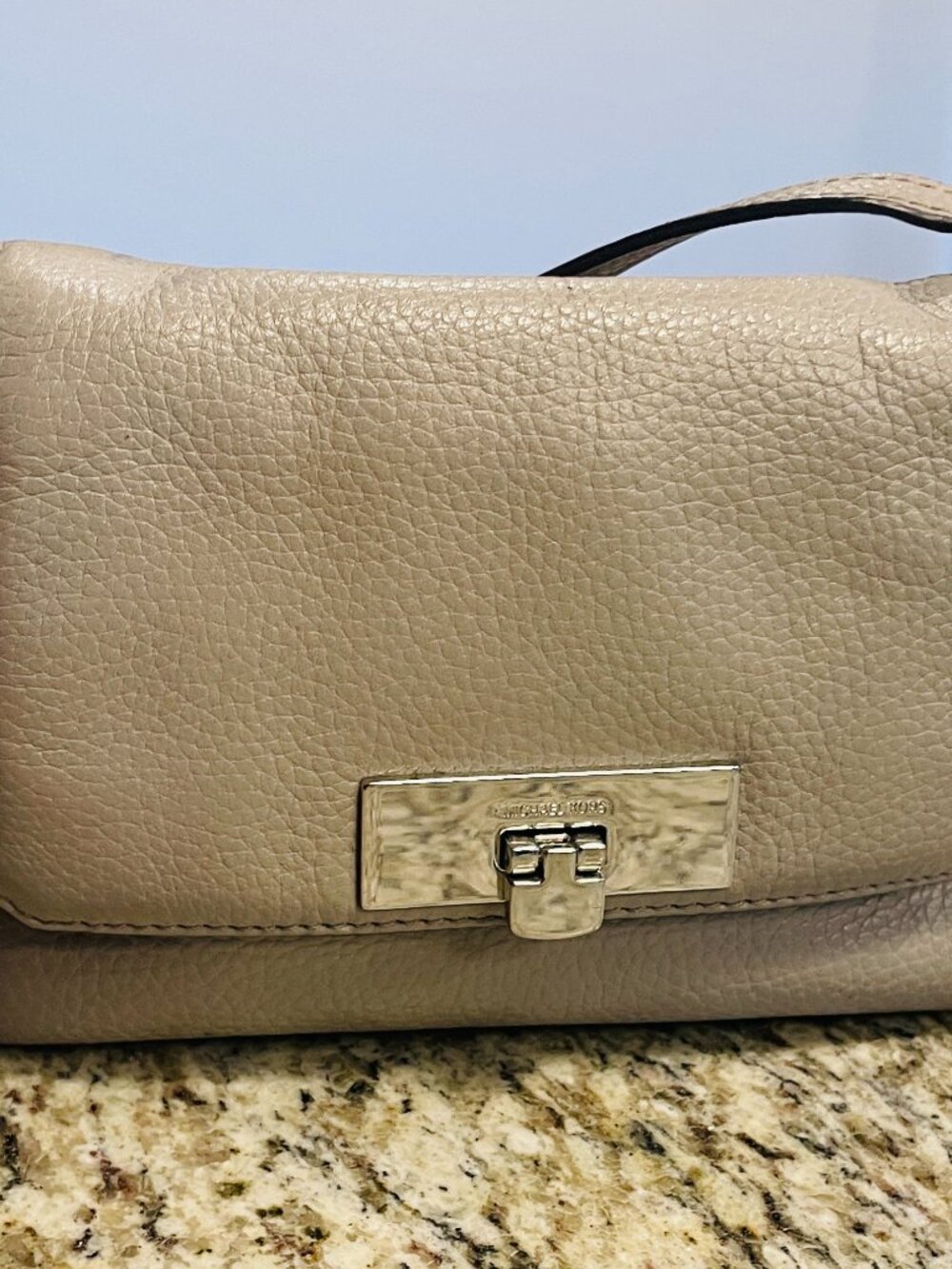 Michael KORS Gray Leather Purse shoulder or crossbody purse